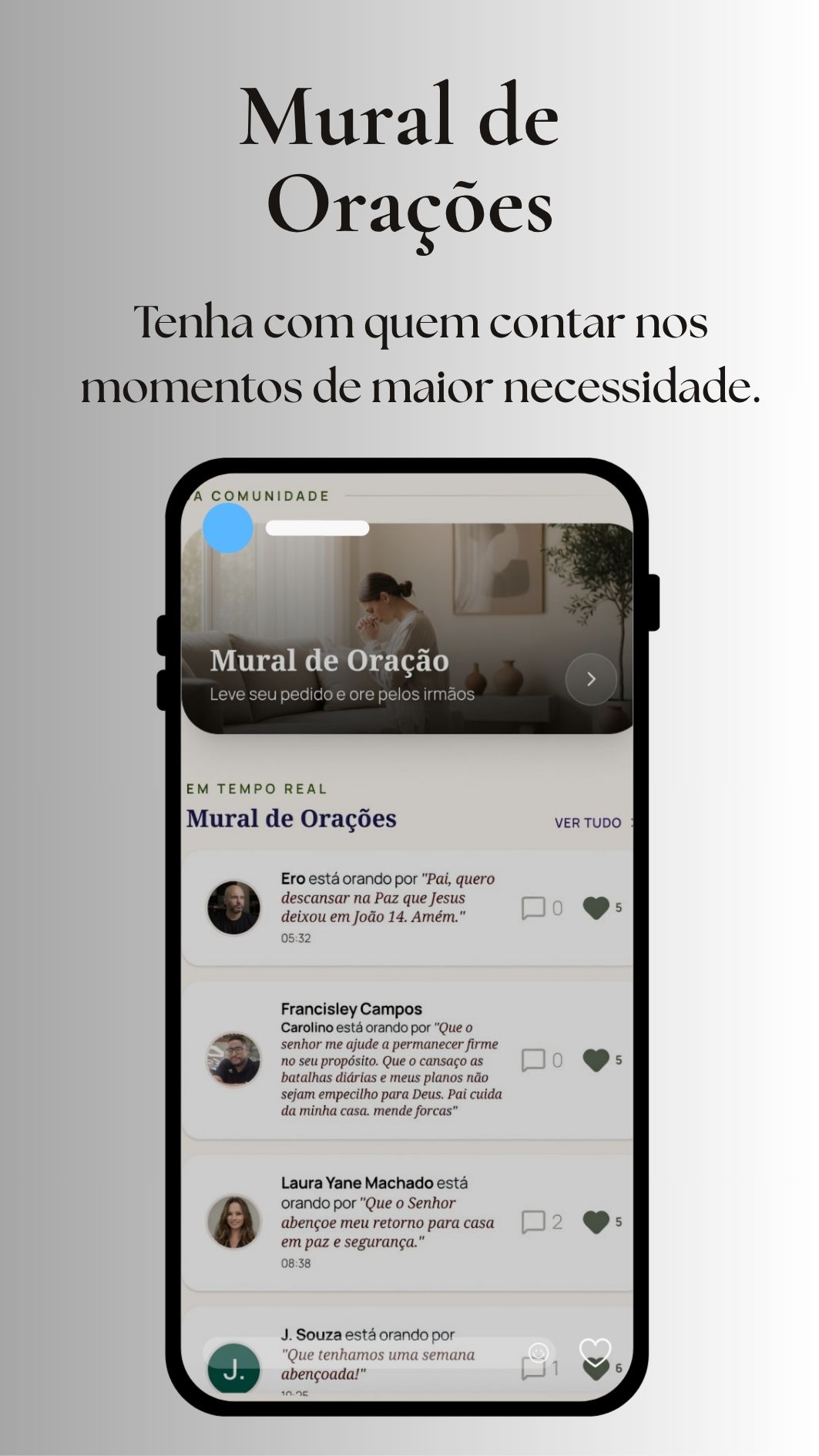 Mural de Orações — tenha com quem contar nos momentos de maior necessidade